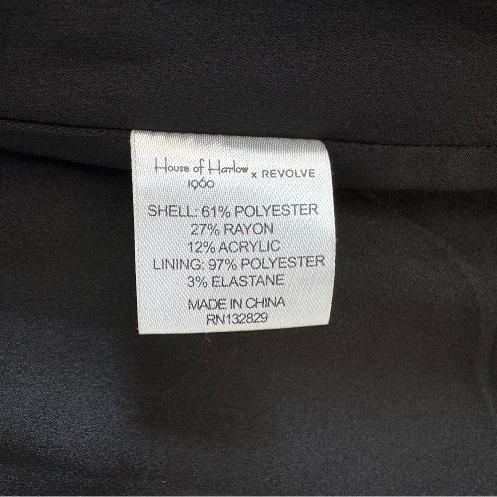 House of Harlow X Revolve Jacket Womens Small Black White Silver Blazer Holiday - Picture 15 of 16